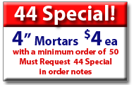 Mortar Sale, 1 7/8 inch $1.50